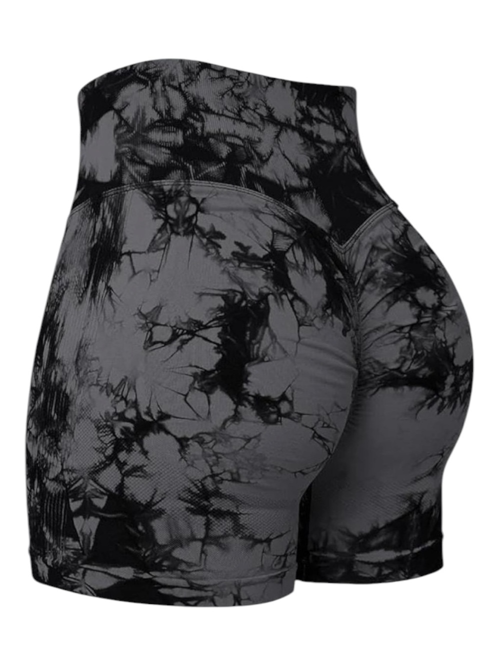 NWOT Gray Camo Seamless Biker Shorts High Waist Tummy Control | Size L - Picture 5 of 6